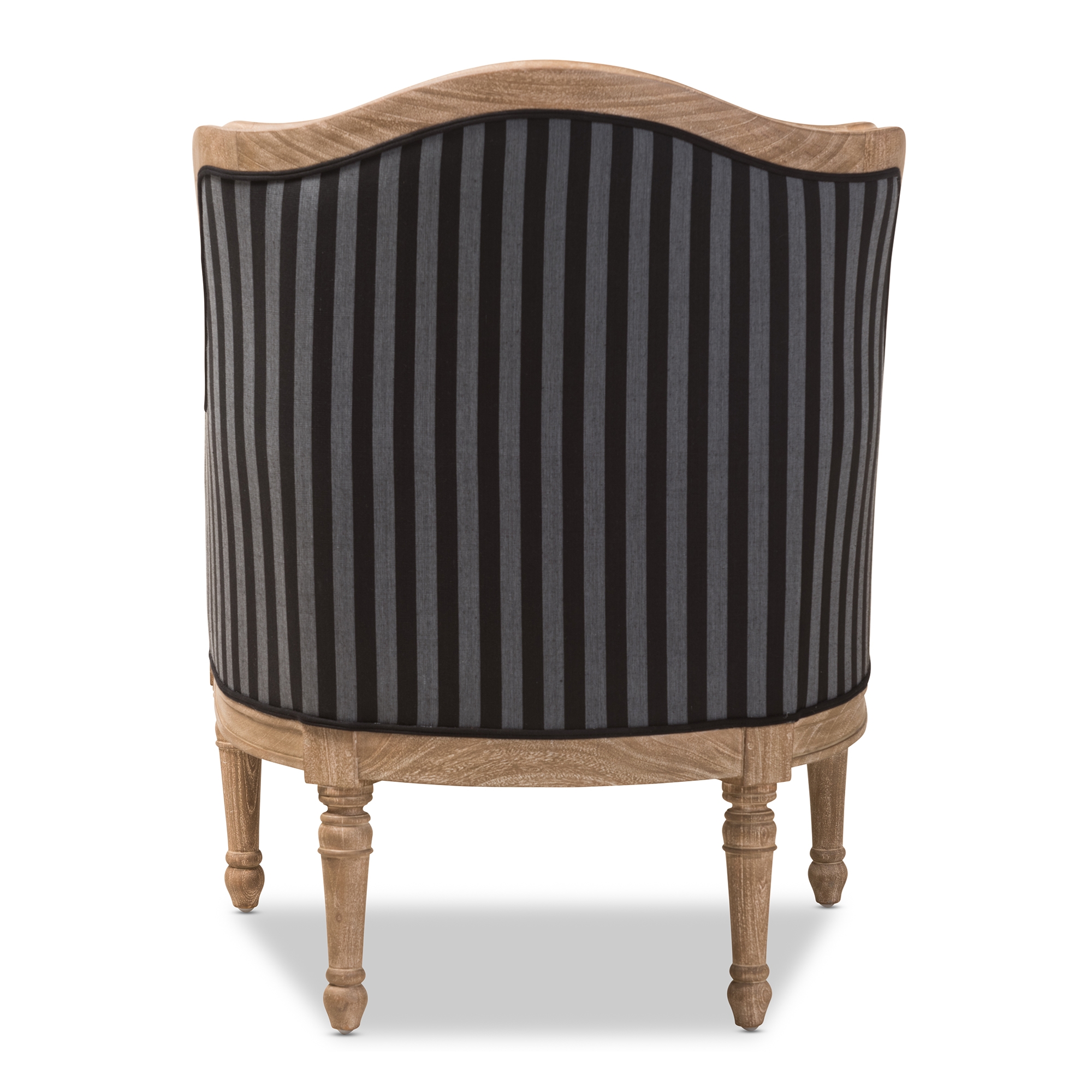 Baxton Studio Charlemagne Traditional French Accent Chair Oak